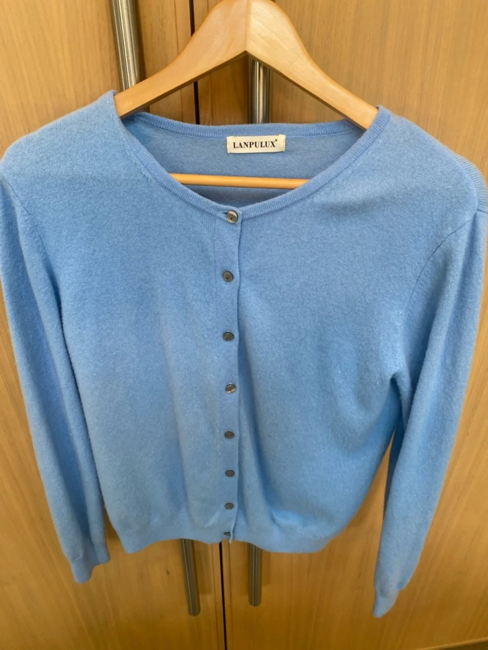 Sky Blue Button Front Cardigan - Picture 1 of 2